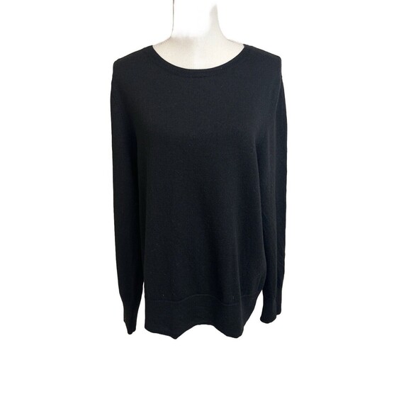 Universal Standard Women's M Black 100% Wool Crewneck Sweater Loose Fit - Picture 1 of 5